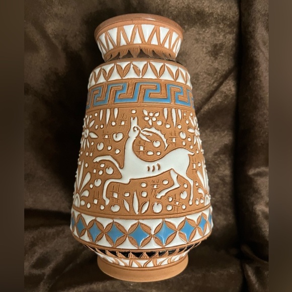 Neofitoy Keramik Handmade Vase Rhodes Greece Numbered Vintage - Picture 1 of 7